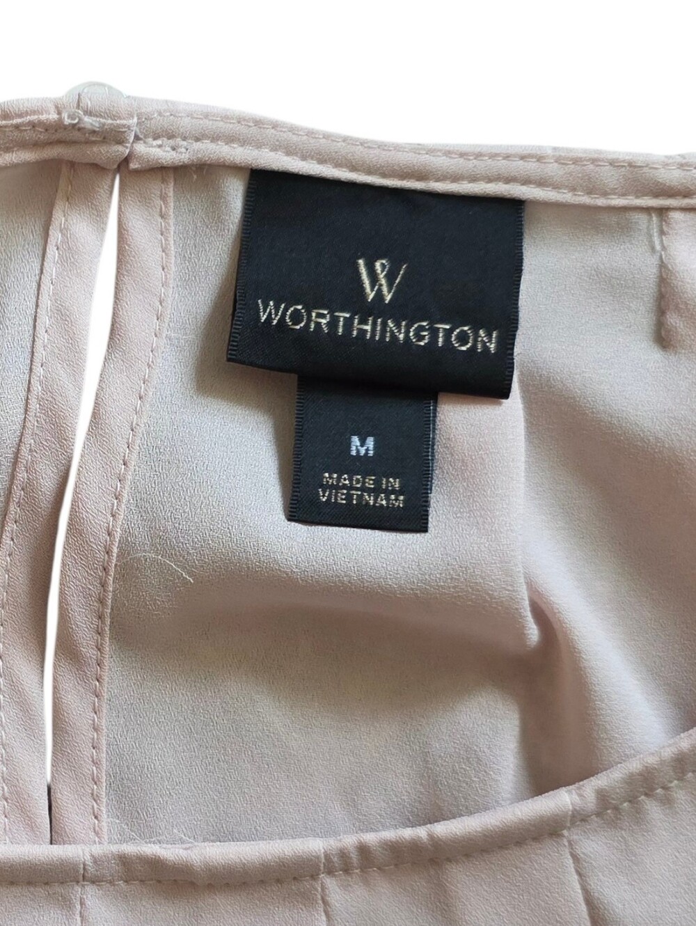 Worthington Medium Blush Pink Pleated Sleeveless Feminine Shell Blouse - Picture 2 of 6